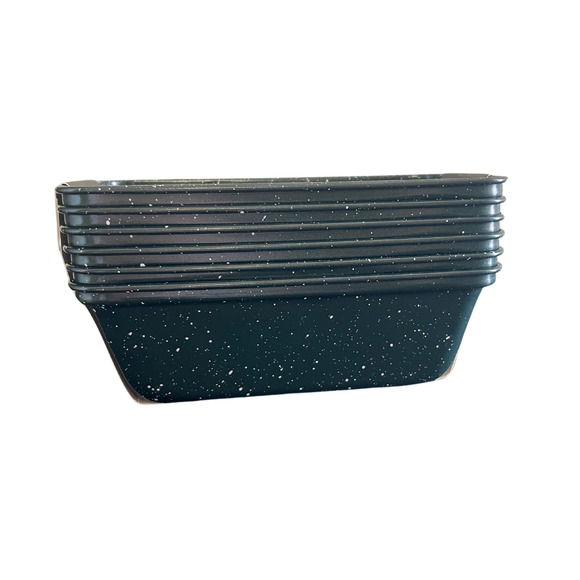 Mini Loaf Pan Heavy Gauge Steel Bakeware 6 Piece Set, Non-Stick Gray NWT - Picture 2 of 4